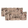 thumbnail image 1 of Sweet Home Curtain Valances for Windows, Kitchen Valance Window Treatments Panel 2 Pack, Western Stars Bird Houses Brown Wooden Grain Rod Pocket Short Curtains for Bathroom Bedroom 42 x 12 Inch, 1 of 8