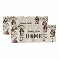 thumbnail image 1 of Sweet Home Curtain Valances for Windows, Kitchen Valance Window Treatments Panel 2 Pack, Western Stars Bird Houses Farmhouse Retro Rod Pocket Short Curtains for Bathroom Bedroom 54 x 18 Inch, 1 of 8