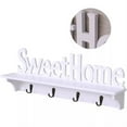 thumbnail image 1 of Sweet Home Decorative Key Holder with 4 Metal Hooks for Home & Office White finish, 1 of 6