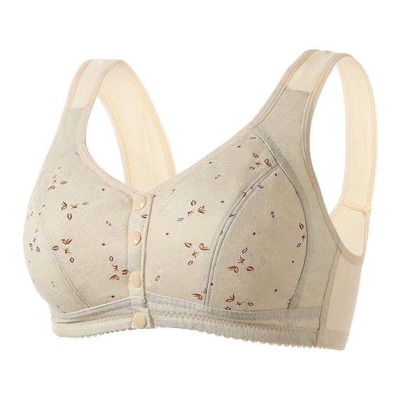 Sweet Home Farm Front Closure Bras for Women Sexy Lace Button Shaping Cup Adjustable Shoulder Strap Large Size Bra Bras
