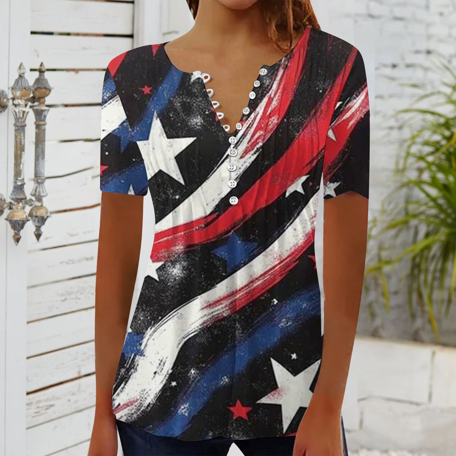 Sweet Home Farm Memorial Day Shirts for Women Independence Shirt Summer ...