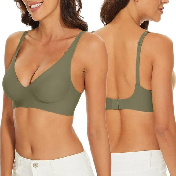 Sweet Home Farm Padded Bras for Women Sexy Lingerie Comfortable Traceless Sports Underwear Solid Color Sleeping Bra Bras