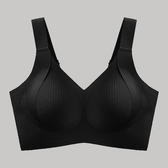 Sweet Home Farm Push Up Bras for Women Underwear Wide Straps Without Ring Gathered To Collect Side Breasts Large Size Tank Top Non Marking Bra Bras