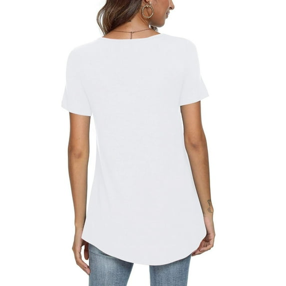 Sweet Home Farm Short Sleeve Shirts for Women Ladies Casual Letter Printed T Shirt T Shirts for Women White