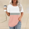 thumbnail image 1 of Sweet Home Farm V Neck T Shirts for Women Shirt Short Sleeve Formal Casual Spring Summer Clothing Flowing Creases Front Short Sleeve Shirts for Women Pink, 1 of 5
