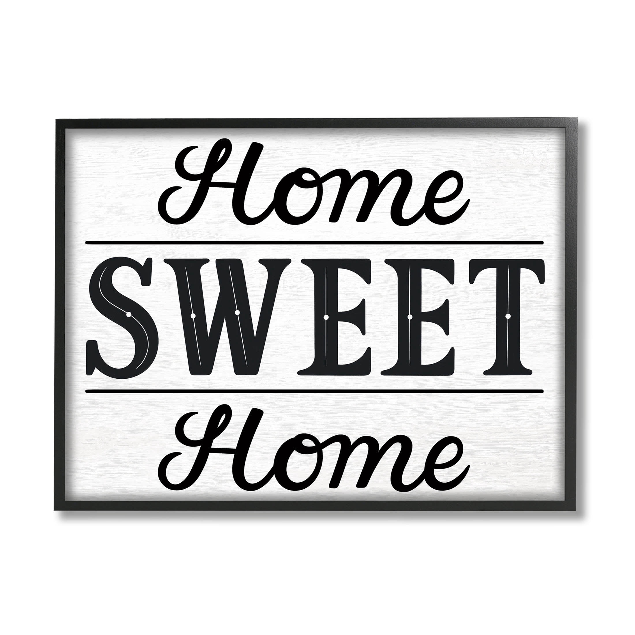 Sweet Home Farmhouse Sign Typography Graphic Art Black Framed Art Print Wall Art