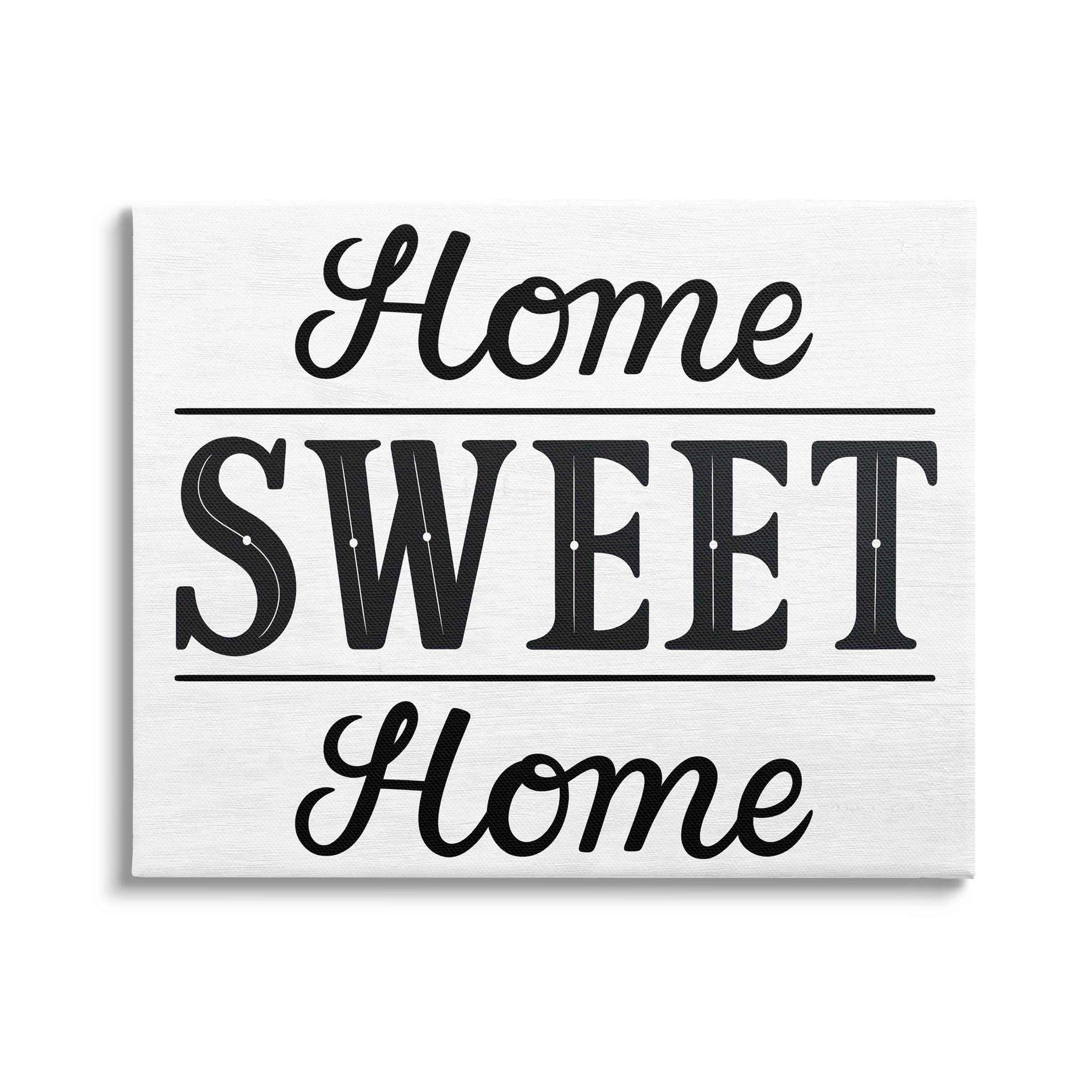 Sweet Home Farmhouse Sign Typography Graphic Art Gallery Wrapped Canvas Print Wall Art