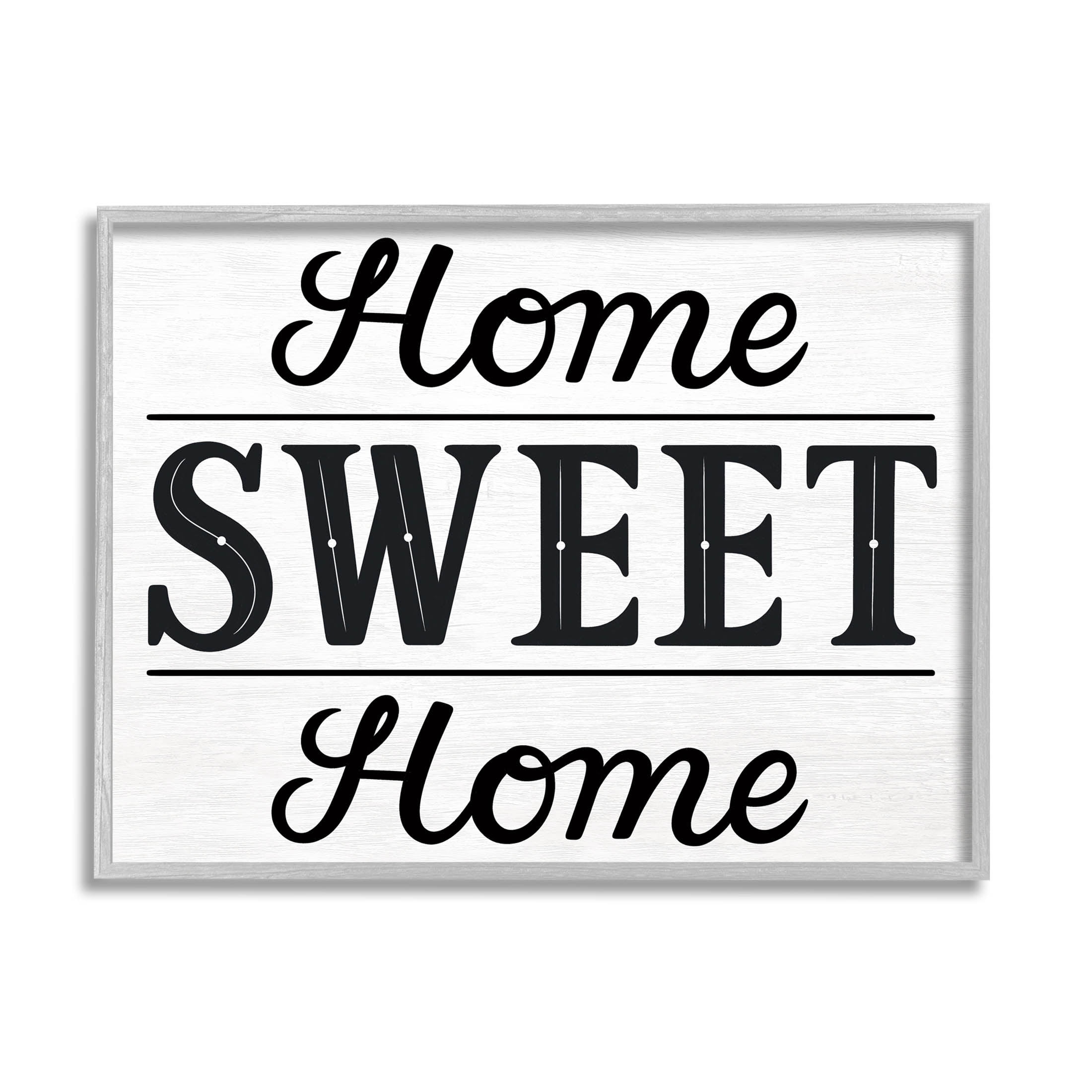 Sweet Home Farmhouse Sign Typography Graphic Art Gray Framed Art Print Wall Art