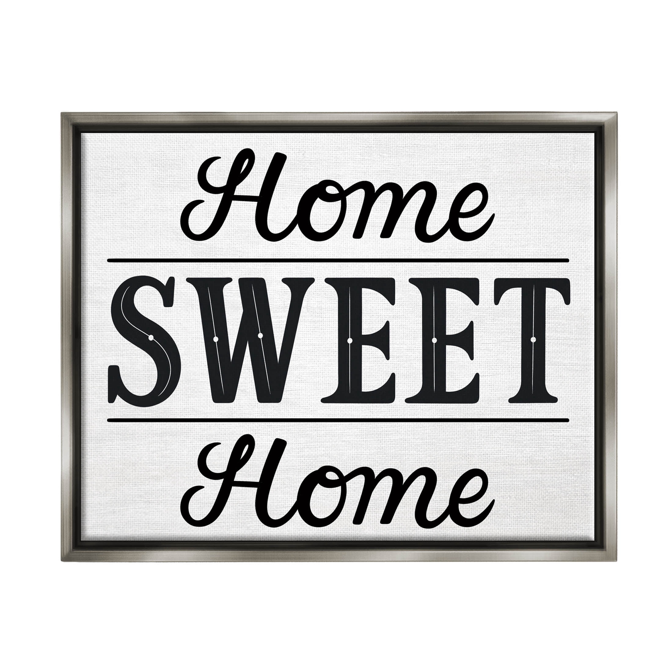 Sweet Home Farmhouse Sign Typography Graphic Art Luster Gray Framed Art Print Wall Art