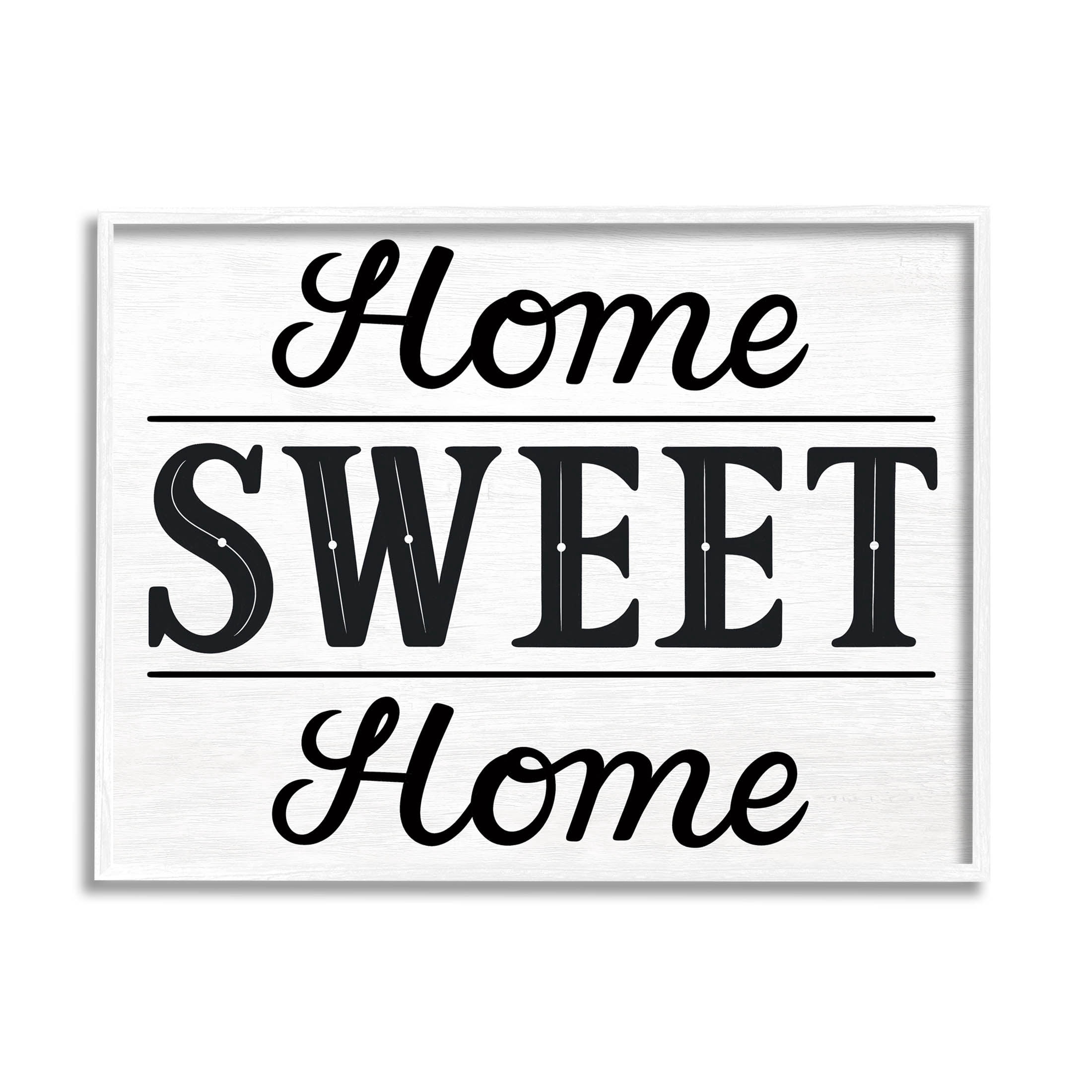 Sweet Home Farmhouse Sign Typography Graphic Art White Framed Art Print Wall Art