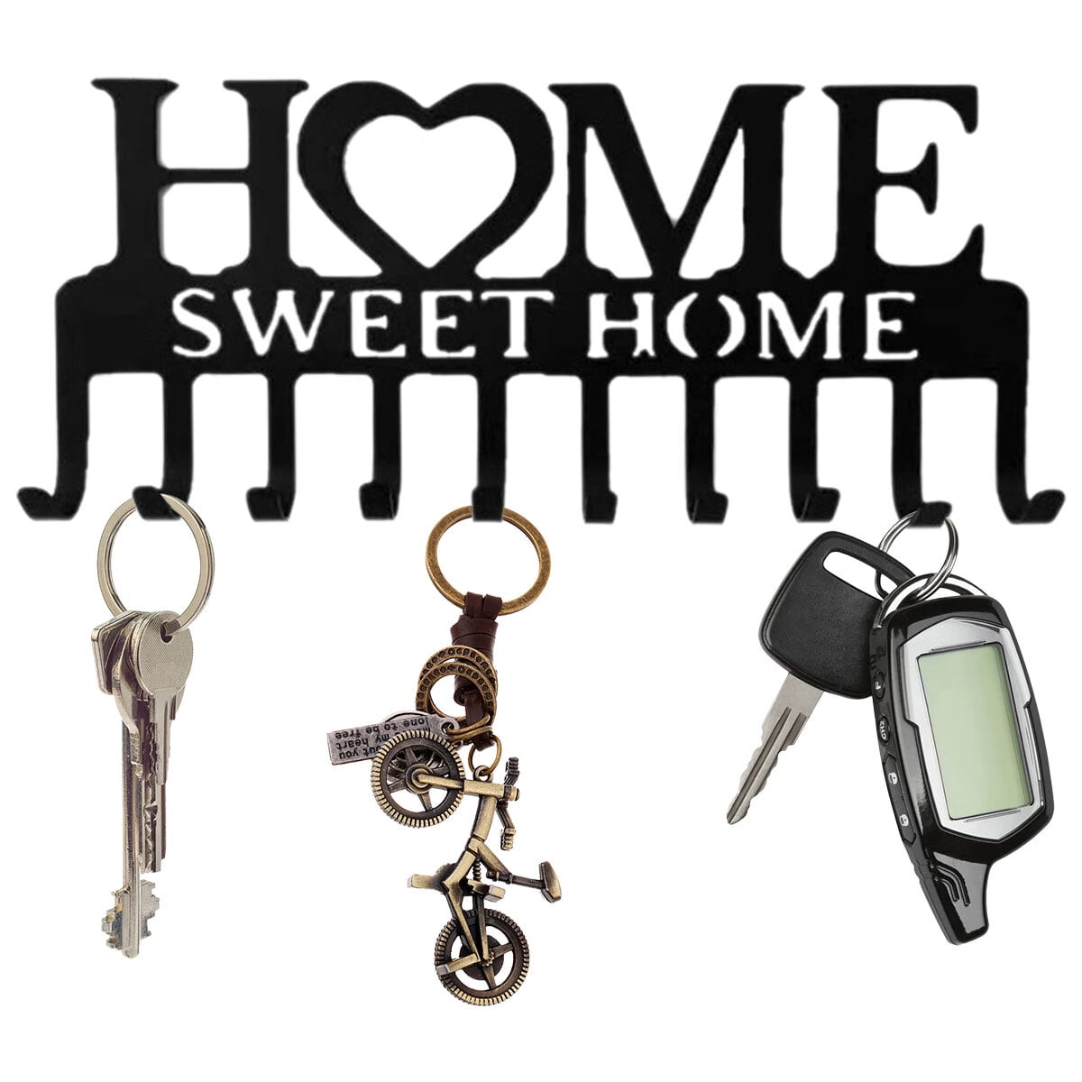 Sweet Home Key Holder WallMounted Key Hanger Metal Decorative Key Hook