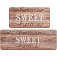 thumbnail image 1 of Sweet Home Kitchen Rug Set 2 Pieces, Cushioned Anti-Fatigue Kitchen Floor Mats Waterproof Easy to Clean Comfort Standing Kitchen Mat Set (Brown), 1 of 6