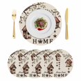 thumbnail image 1 of Sweet Home Round 13 Inch Placemats Set of 4, Western Stars Bird Houses Farmhouse Retro HeatResistant Non Slip Place Mats for Dining Table, Wipeable Braided Kitchen Table Mats for Housewarming, 1 of 9