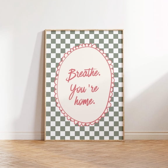 Sweet Home Sage Green Entryway Decor Welcome Sign Daily Reminder Affirmation Poster Unframed Paper Print