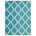 thumbnail image 1 of Sweet Home Stores Clifton Non-Slip Rubberback Moroccan Trellis 5x7 Indoor Area Rug, 5' x 6'6", Blue, 1 of 9