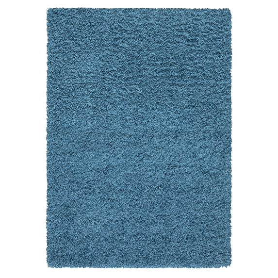 Sweet Home Stores Cozy Solid 3x5 Indoor Shag Area Rug, 3'3" x 4'7", Turquoise