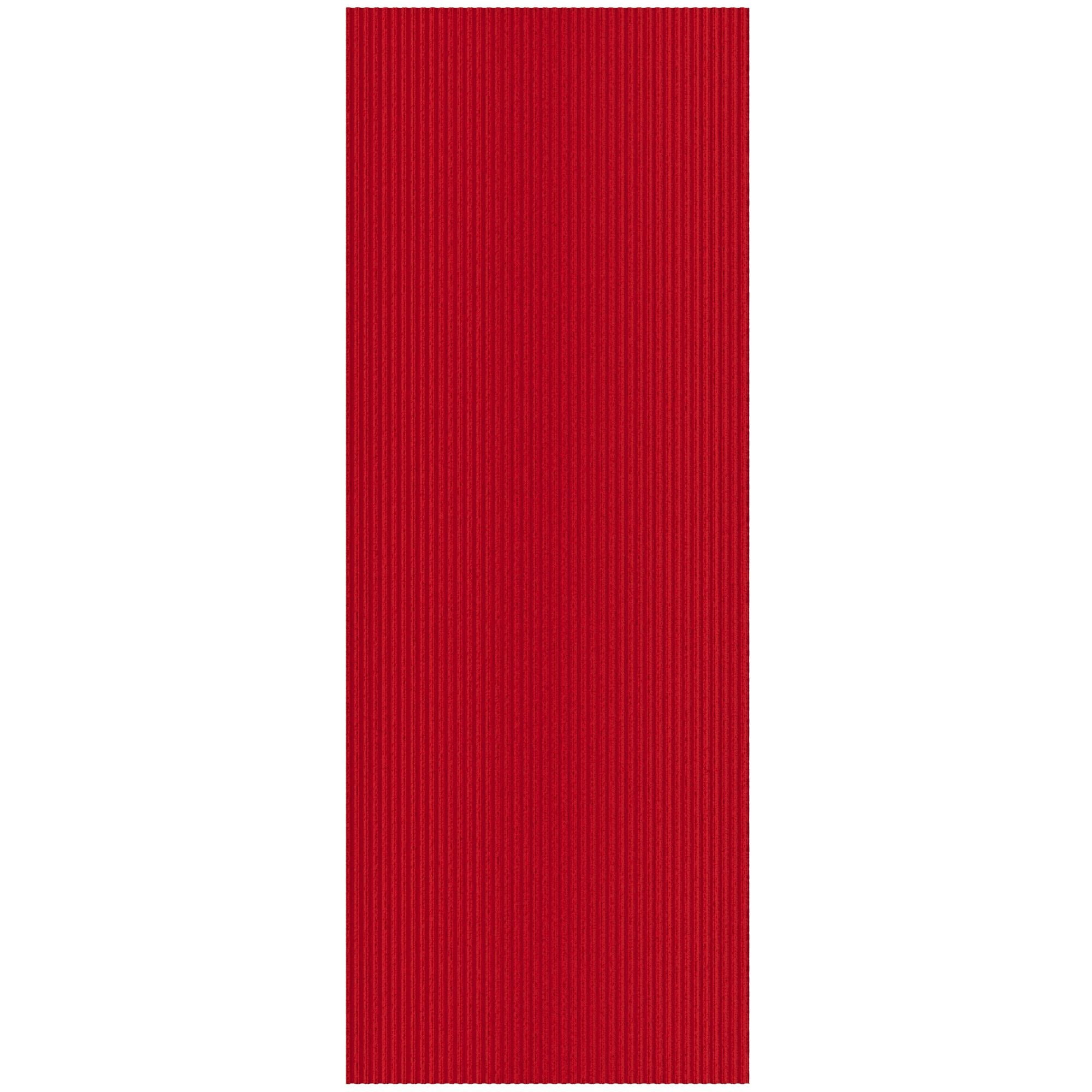 Sweet Home Stores Custom Size Waterproof Non-Slip Rubberback 2x9 Indoor/Outdoor Utility Runner Rug, 2' x 9', Red