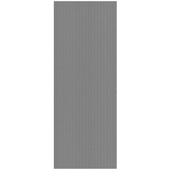 Sweet Home Stores Custom Size Waterproof Non-Slip Rubberback 3x9 Indoor/Outdoor Utility Runner Rug, 2'7" x 9', Gray