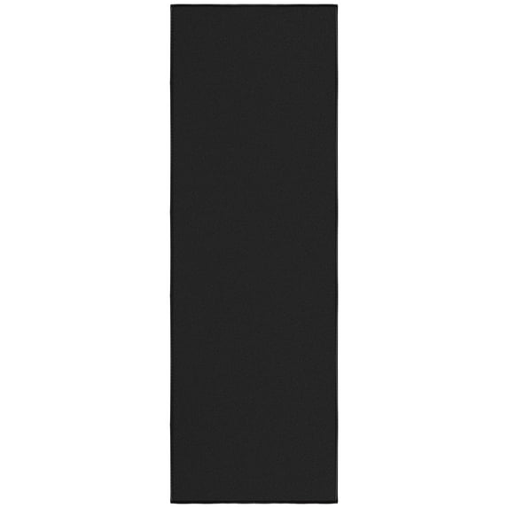 Sweet Home Stores Machine Washable Non-Slip Rubberback Solid 2x5 Runner Rug, 20" x 59", Black