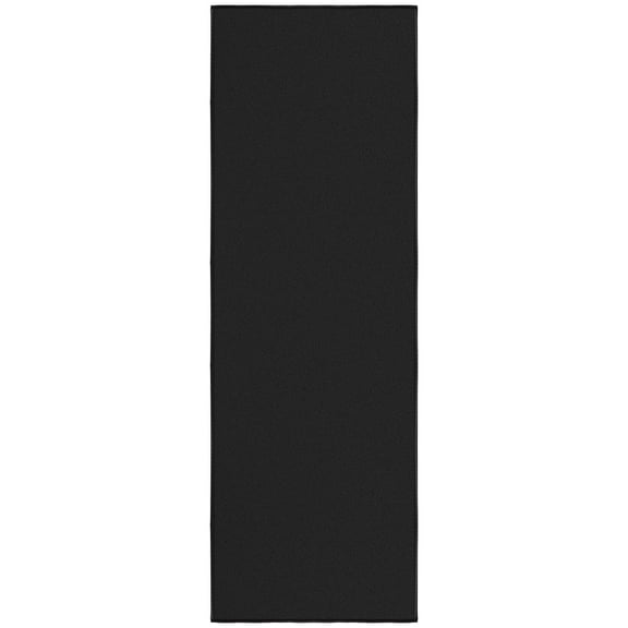 Sweet Home Stores Machine Washable Non-Slip Rubberback Solid 2x5 Runner Rug, 20" x 59", Black