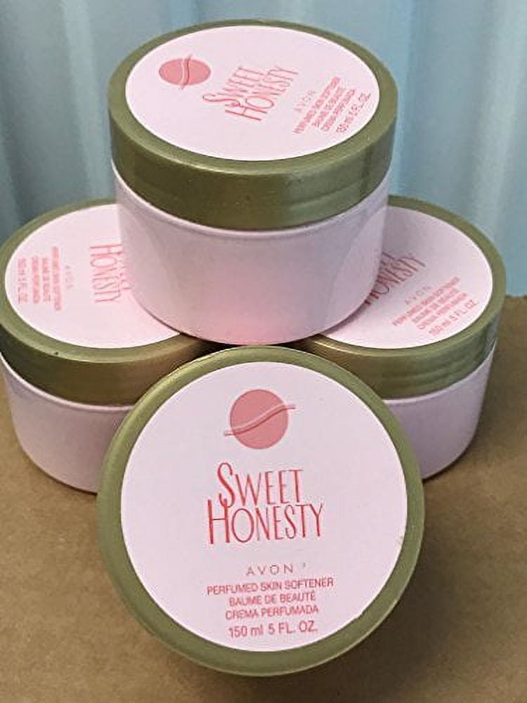 Avon Sweet Honesty Perfumed Skin Softener, Rose, Amber and Spice Scent, 5 Fl Oz (Pack of 4)