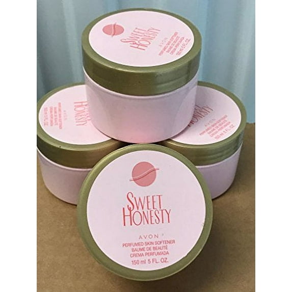 Avon Sweet Honesty Perfumed Skin Softener, Rose, Amber and Spice Scent, 5 Fl Oz (Pack of 4)