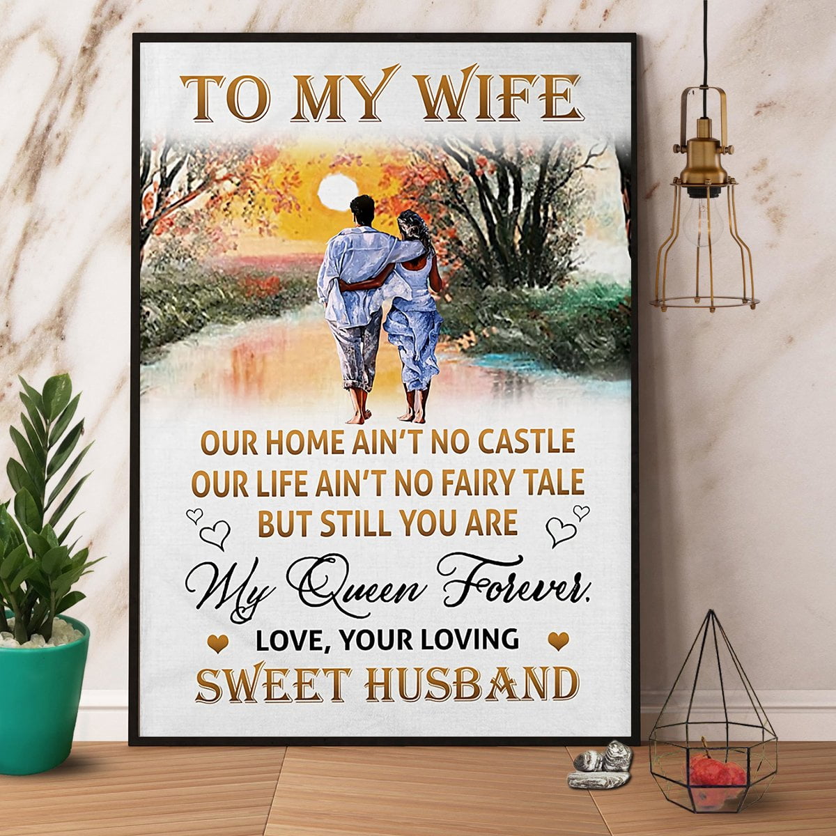 Sweet Husband To My Wife You Are My Queen Forever Paper Poster No Frame ...