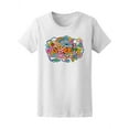 thumbnail image 1 of Sweet Icon Doodles T-Shirt Women -Image by Shutterstock, Female Large, 1 of 2