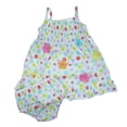 thumbnail image 1 of Sweet Infant & Toddler Girls White Polka Dot Flower Smocked Dress Sundress 24m, 1 of 2