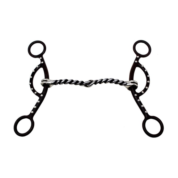 Sweet Iron 4-1/2" Mouth SS Twisted Wire Horse Snaffle Bit 35150