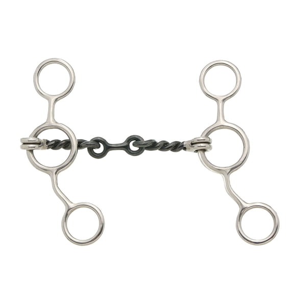 Sweet Iron Dogbone Twisted Wire Gag Snaffle