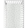 thumbnail image 1 of Sweet Jojo Designs ABC Letters White and Grey Fitted Crib Sheet, 1 of 6