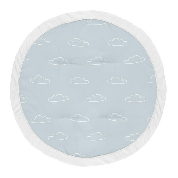 Sweet Jojo Designs Airplane Blue and White Baby Play Mat