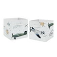 thumbnail image 1 of Sweet Jojo Designs Airplane Green and Blue Boy Fabric Storage Bins 2 Piece Set, 1 of 4