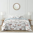 thumbnail image 1 of Sweet Jojo Designs Airplane Red Blue and White Full/Queen Bed Comforter 3 Piece Bedding Set - 3 Piece, 1 of 6