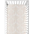 thumbnail image 1 of Sweet Jojo Designs Amelia Pink and White Fitted Crib Sheet, 1 of 6
