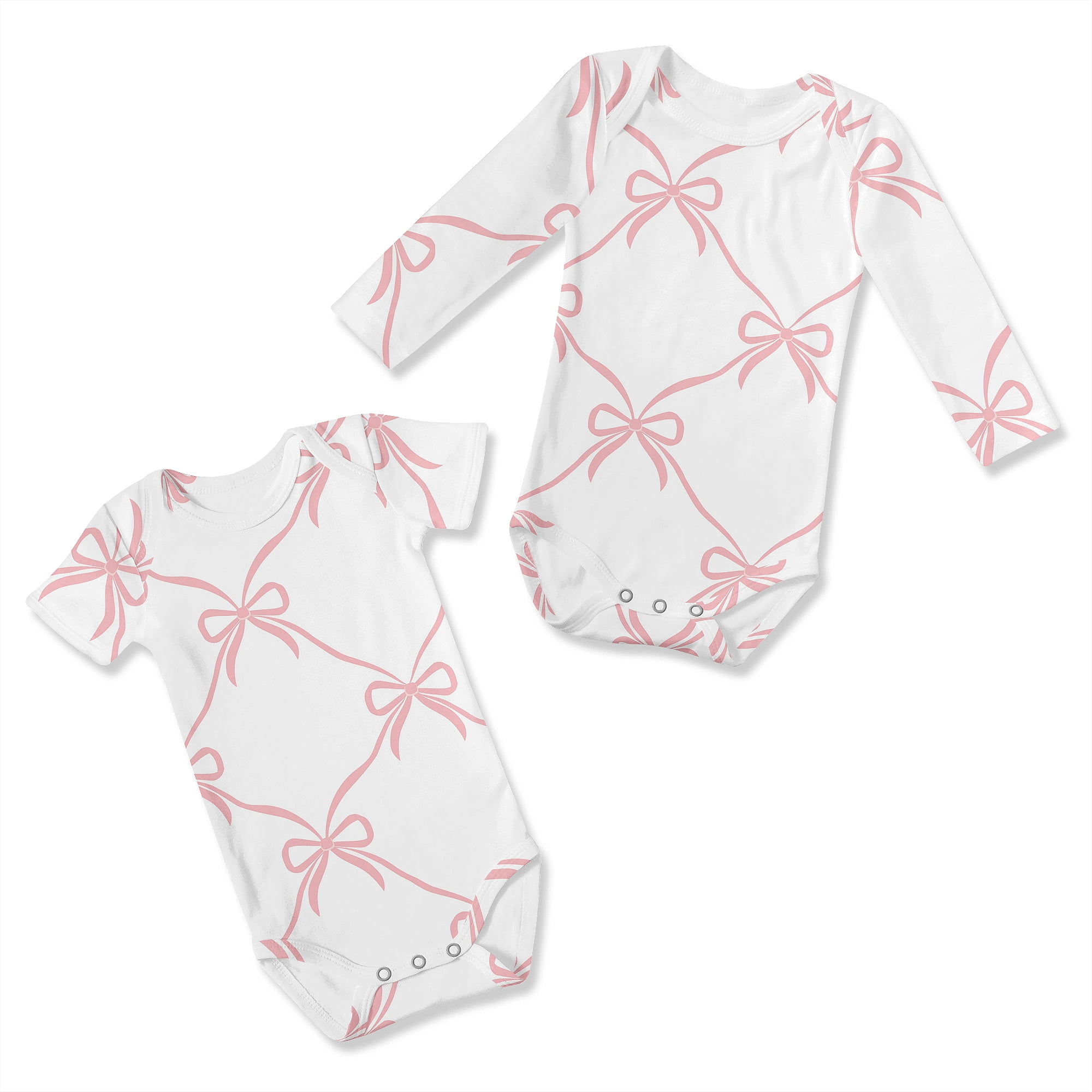 Sweet Jojo Designs Ballerina and Ballet Bows Girl Baby Clothes Bodysuits 0-6M