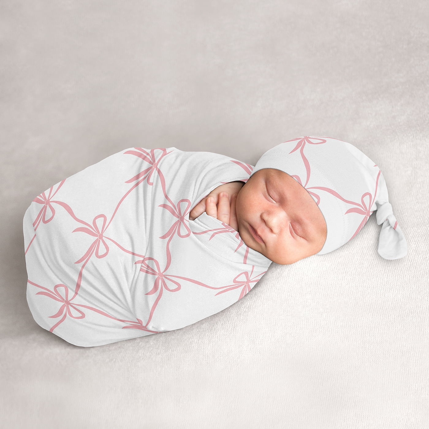 Sweet Jojo Designs Ballerina and Ballet Bows Girl Baby Cocoon and Beanie Hat Sleep Sack Set 2 Piece