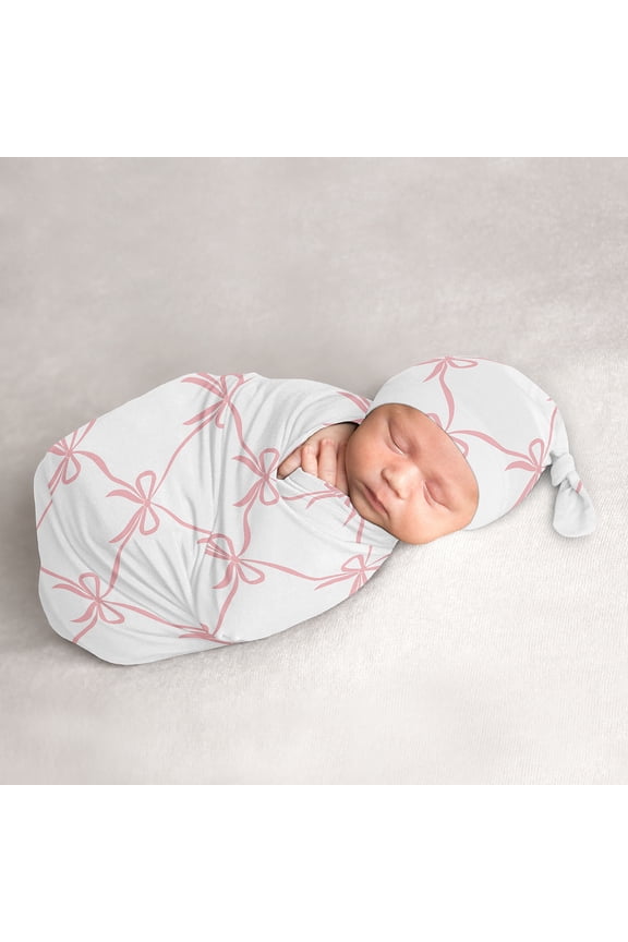 Ballerina and Ballet Bows Girl Baby Cocoon and Beanie Hat Sleep Sack Set 2 Piece