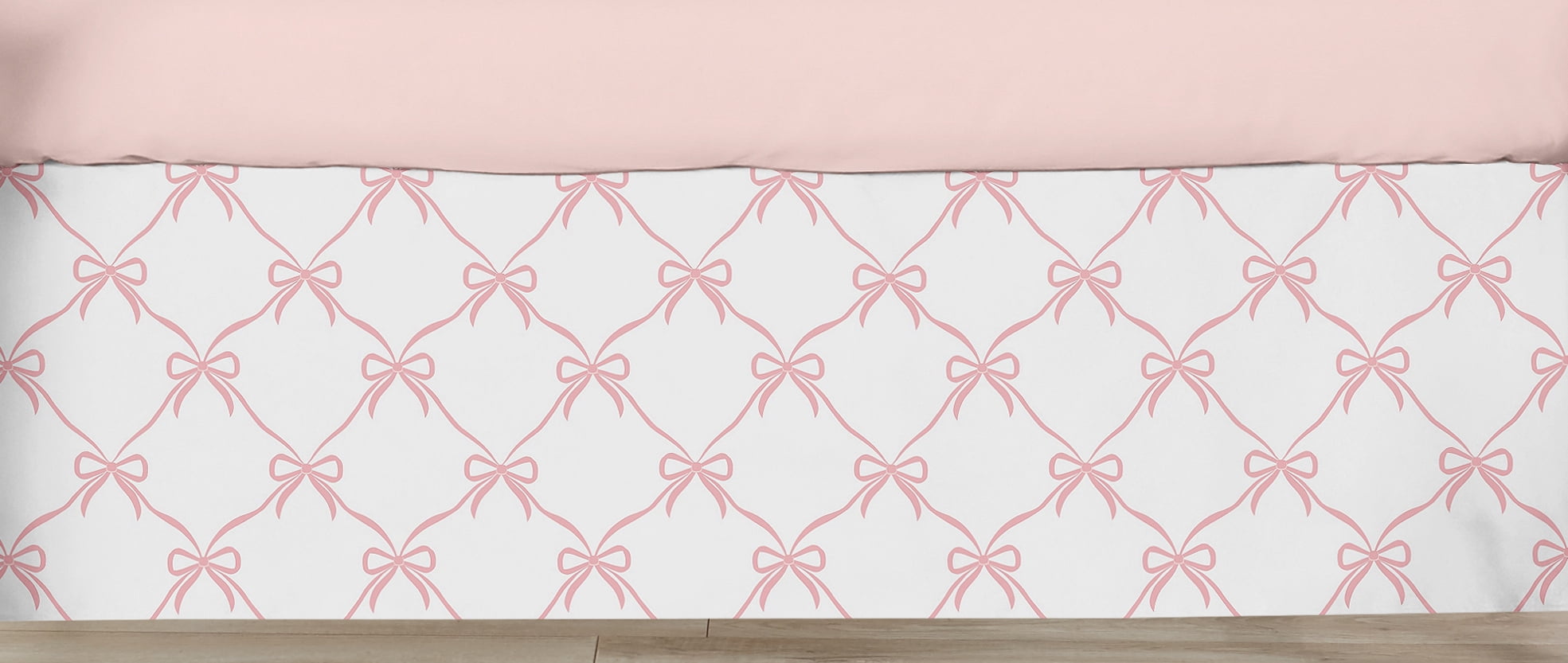 Sweet Jojo Designs Ballerina and Ballet Bows Girl Dust Ruffle Crib Skirt