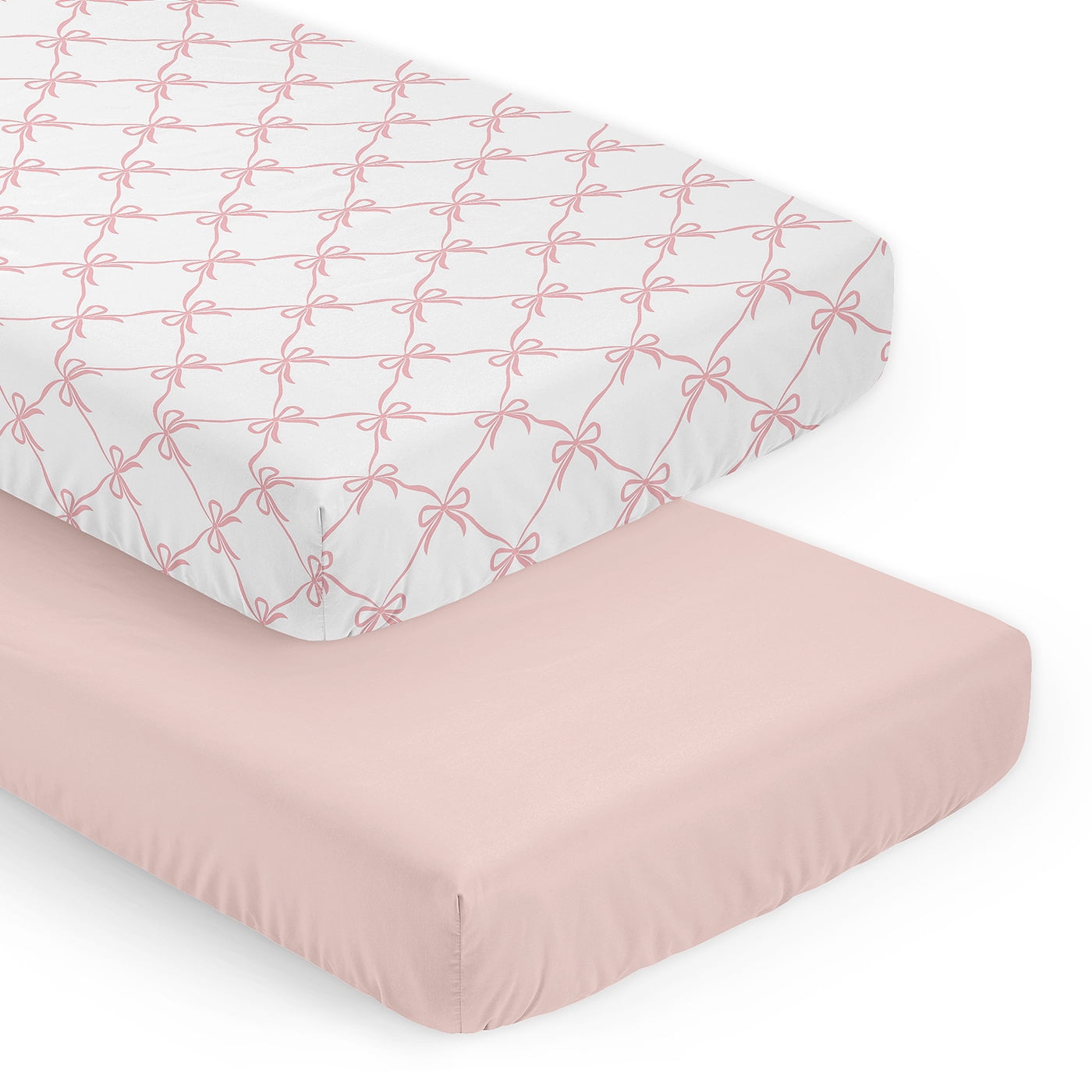 Sweet Jojo Designs Ballerina and Ballet Bows Girl Fitted Crib Sheets Set 2 Piece
