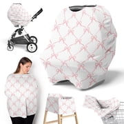 Sweet Jojo Designs Ballerina and Ballet Bows Girl Multi Use Baby Car Seat and Nursing Cover