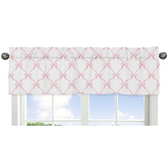 Sweet Jojo Designs Ballerina and Ballet Bows Girl Semi-Sheer Window Valance