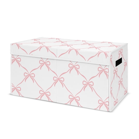 Sweet Jojo Designs Ballerina and Ballet Bows Girl Storage Fabric Toy Box