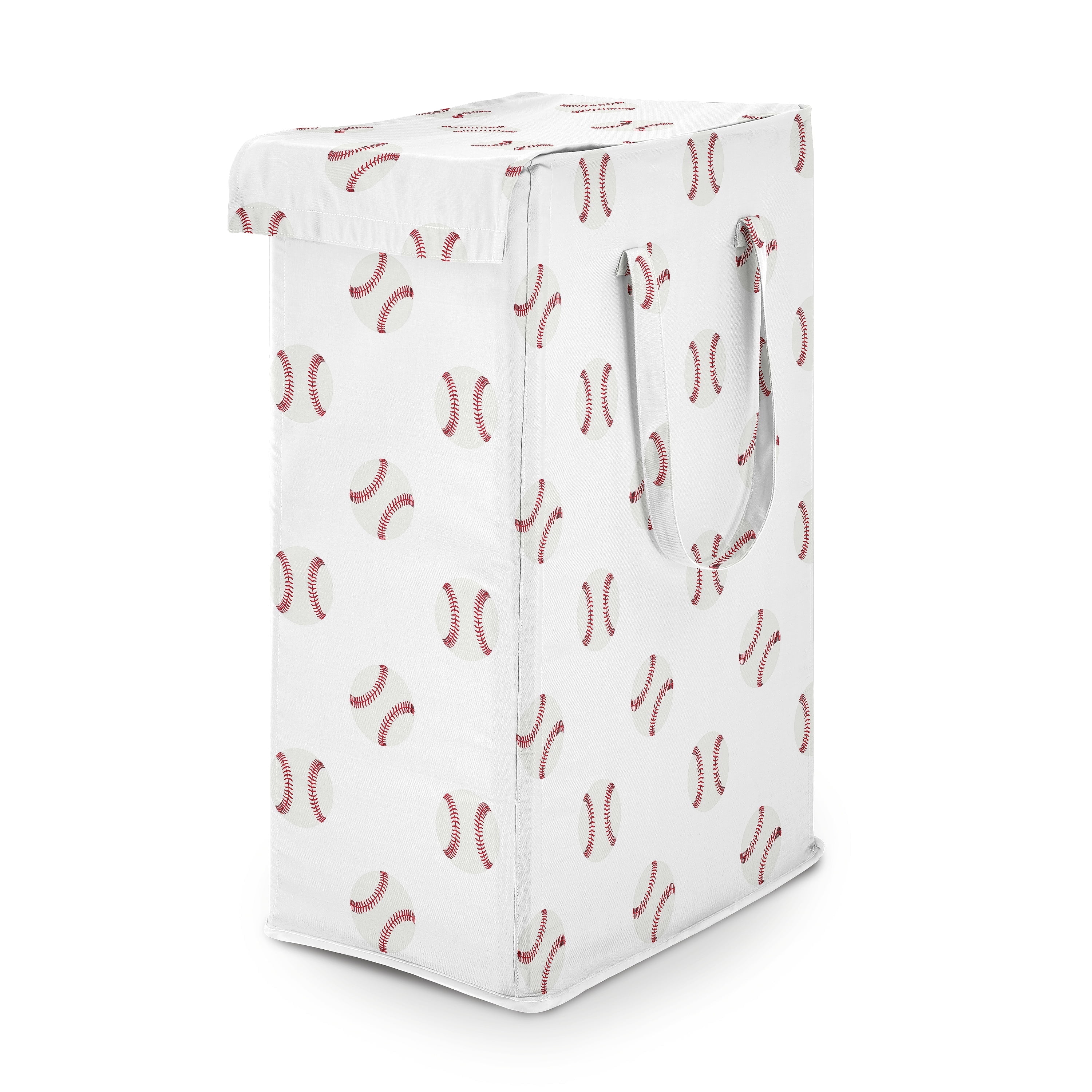 Sweet Jojo Designs Baseball Patch Boy Foldable Laundry Hamper with Handles