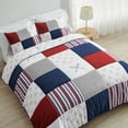 thumbnail image 1 of Sweet Jojo Designs Baseball Patch Twin Bed Comforter Bedding Set, 1 of 6
