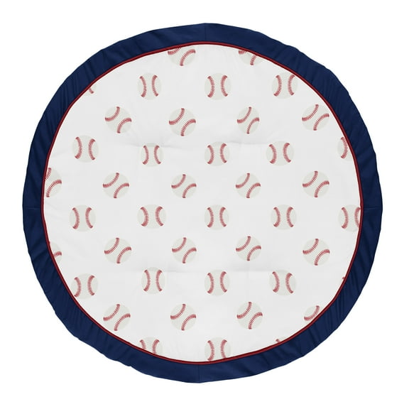 Sweet Jojo Designs Baseball Patch Red White and Blue Baby Play Mat