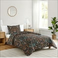 thumbnail image 1 of Sweet Jojo Designs Boho Floral Wildflower Black and Orange Girl Twin Bed Comforter Bedding Set 2 Piece, 1 of 6