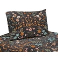 thumbnail image 1 of Sweet Jojo Designs Boho Floral Wildflower Orange Black Blue 4 Piece Queen Size Sheet Set - 4 piece, 1 of 5