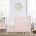 thumbnail image 1 of Sweet Jojo Designs Boho Fringe Blush Pink and Ivory 4 Piece Crib Bedding Set, 1 of 5